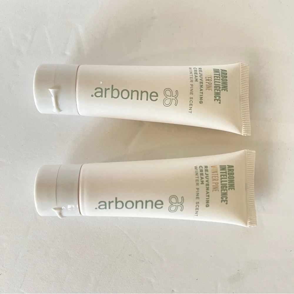 (2) Arbonne Intelligence Rejuvenating Cream Face Body Winter Pine 1oz each New